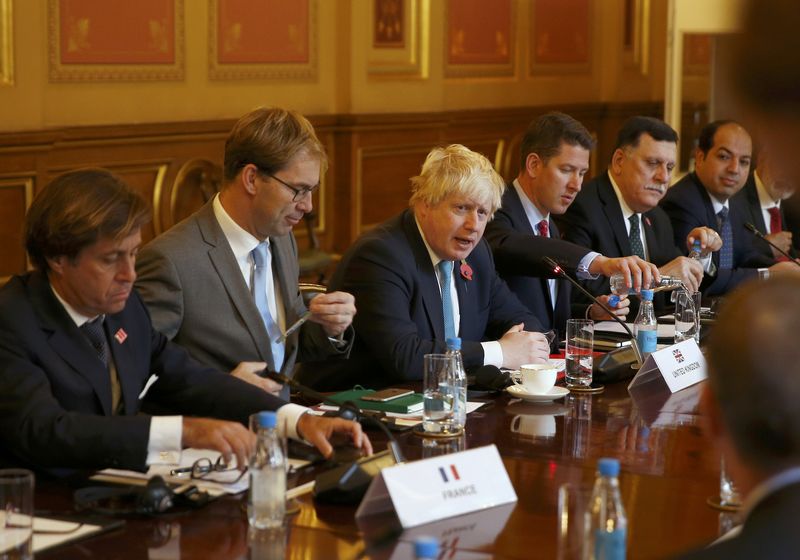 © Reuters. Foreign Secretary Boris Johnson attends the Libya Ministerial meeting in London