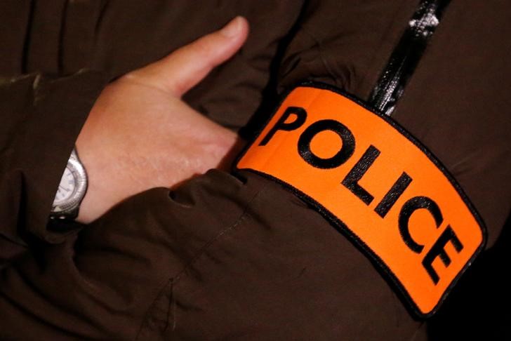 © Reuters. DES POLICIERS MANIFESTENT À MARSEILLE