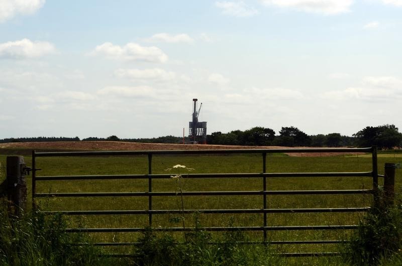 © Reuters. The Sirius Minerals test drilling station is seen on the North Yorkshire Moors near Whitby