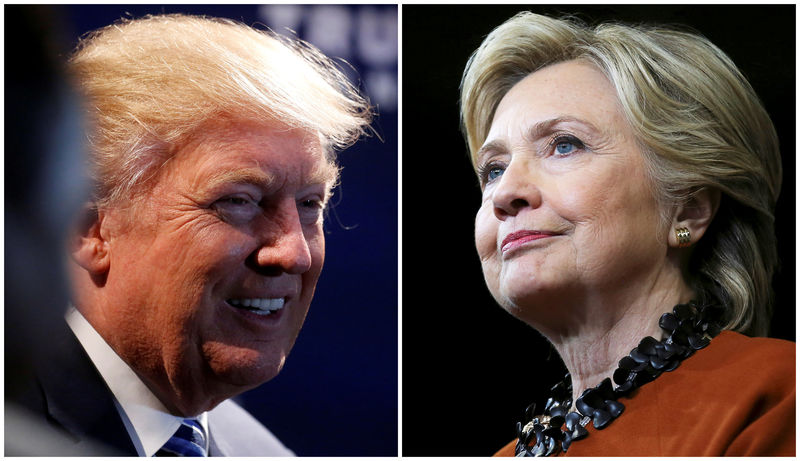 © Reuters. Candidato republicano Donald Trump e candidata democrata Hillary Clinton