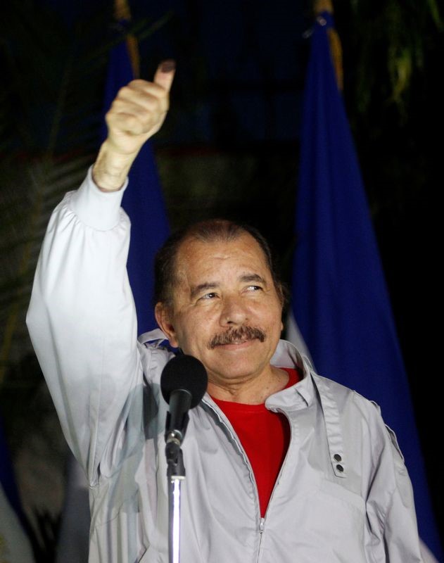 © Reuters. أورتيجا يحقق تقدما كبيرا في النتائج الأولية لانتخابات الرئاسة في نيكاراجوا