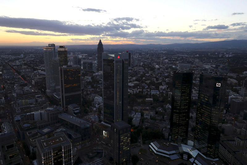 © Reuters. The Frankfurt skyline in Germany