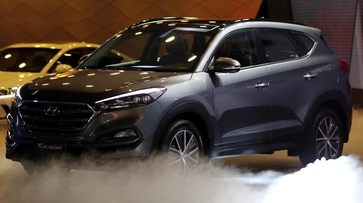 © Reuters. Hyundai apresenta seu novo Tucson durante o Salão do Automóvel de São Paulo, em São Paulo, Brasil