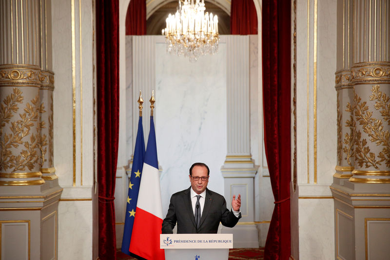 © Reuters. Presidente da França, François Hollande