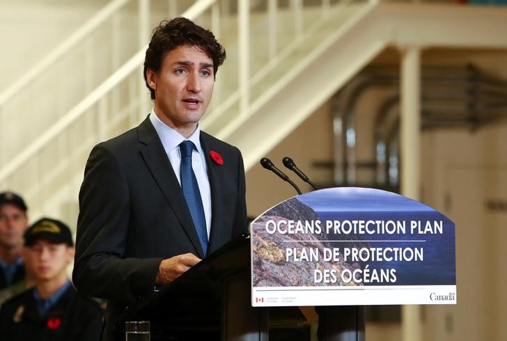 © Reuters. رئيس وزراء كندا يهنئ ترامب ويتطلع للتعاون معه في التجارة والأمن