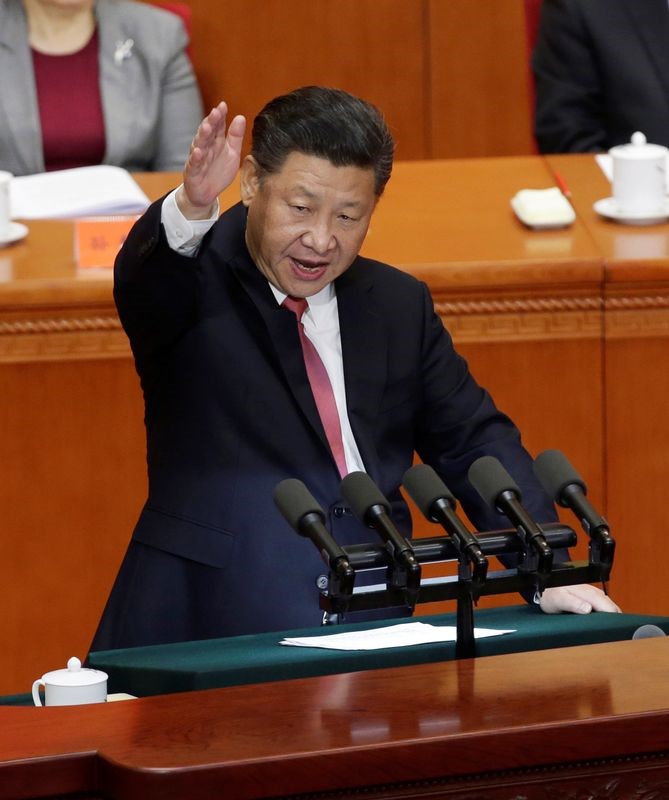 © Reuters. Presidente chinês, Xi Jinping, durante discurso em Pequim