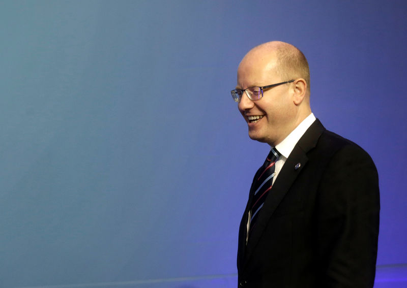 © Reuters. Prime Minister of the Czech Republic Sobotka arrives to the meeting of heads of government Central and Eastern European countries and China in Riga