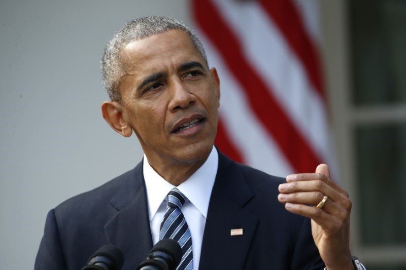 © Reuters. U.S.  President Obama delivers statement on U.S. presidential election results in Washington