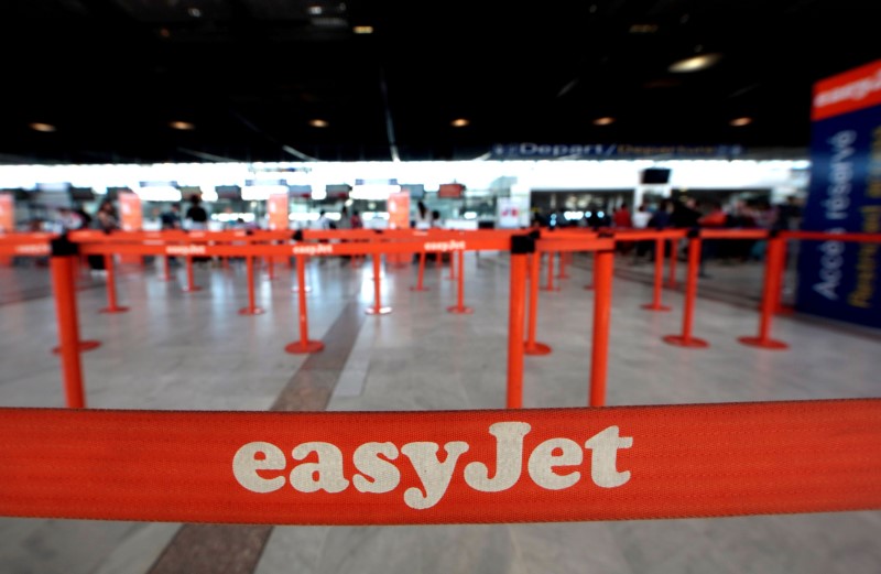 © Reuters. LE TRANSPORTEUR AÉRIEN EASYJET PUBLIE UN BÉNÉFICE ANNUEL EN BAISSE