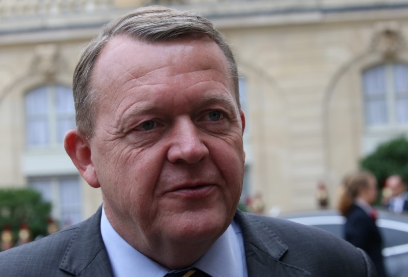 © Reuters. Denmark's Prime Minister Lars Lokke Rasmussen is seen at the Elysee Palace in Paris