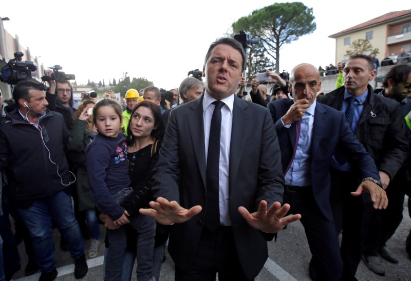 © Reuters. Renzi descarta participar en formar gobierno si pierde el referéndum en Italia