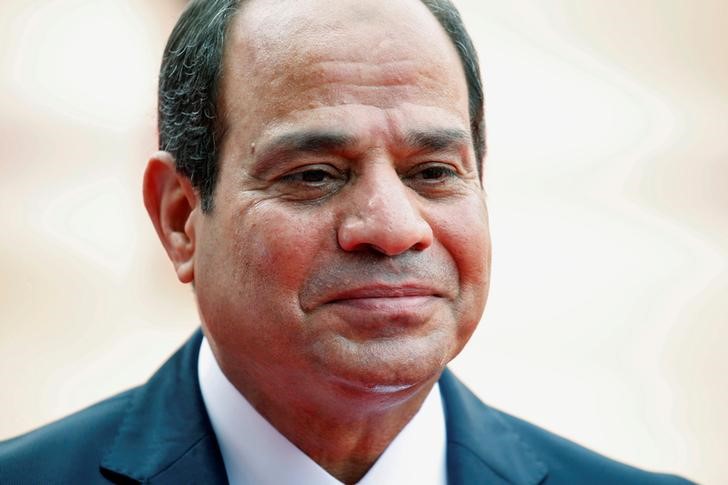 © Reuters. Egypt's President Abdel Fattah al-Sisi looks on during his ceremonial reception in New Delhi