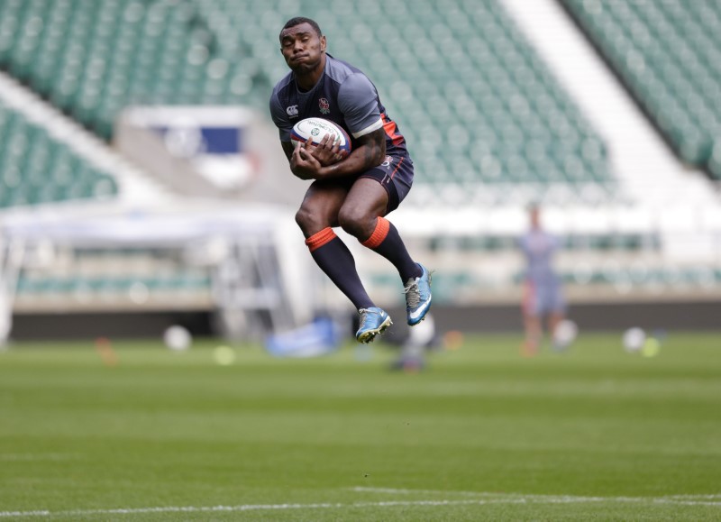 © Reuters. England's Semesa Rokoduguni during training