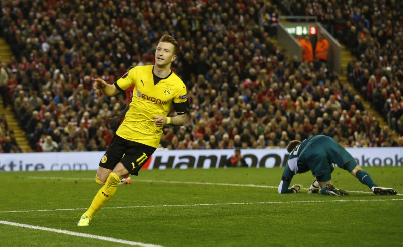 © Reuters. Liverpool v Borussia Dortmund - UEFA Europa League Quarter Final Second Leg