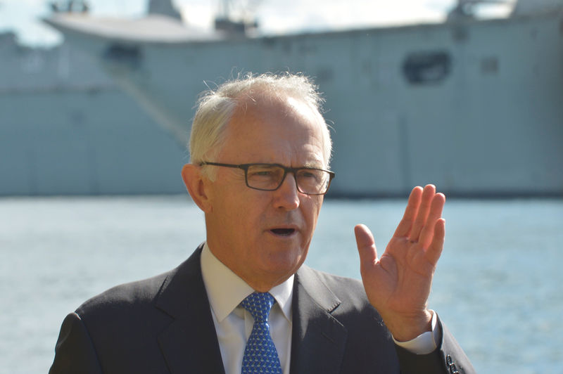 © Reuters. Australian Prime Minister Malcolm Turnbull addresses the media during a press conference in Sydney