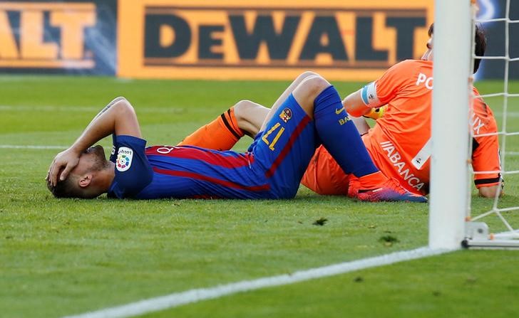 © Reuters. Alcácer aún no ha dado frutos con el Barcelona