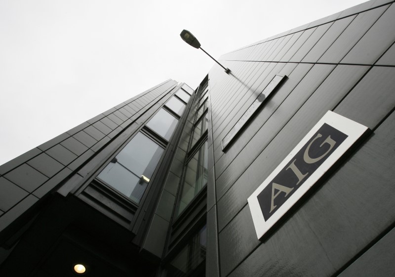 © Reuters. The AIG office building is seen in the City of London