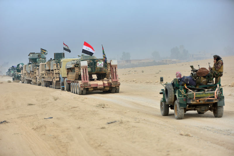 © Reuters. Forças da Mobilização Popular participaram de operação contra militantes do Estado Islâmico ao sul de Mosul