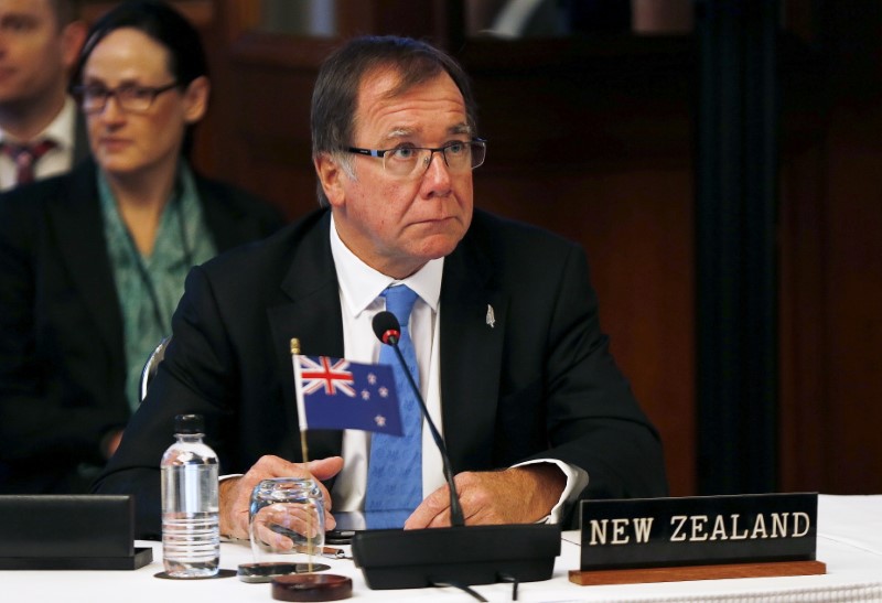 © Reuters. File photo - New Zealand's Foreign Minister Murray McCully attends the opening plenary session of the Pacific Islands Forum Foreign Ministers meeting in Sydney