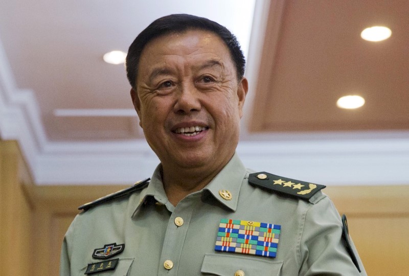 © Reuters. File photo of China's Central Military Commission Vice Chairman Fan Changlong smiling in Beijing