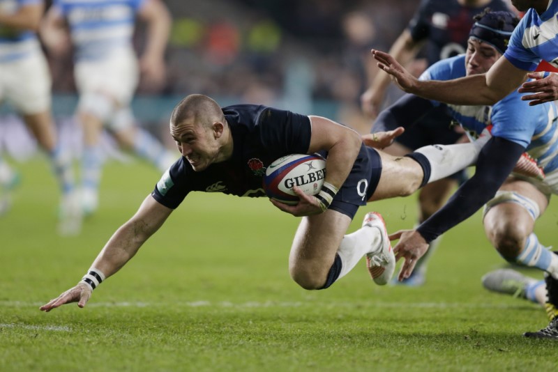 © Reuters. England's Mike Brown in action