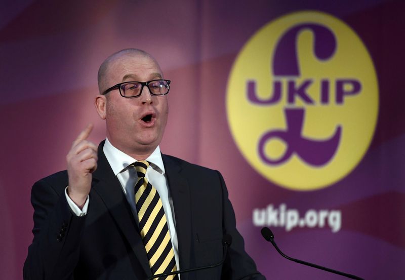 © Reuters. El UKIP elige a su expresidente Paul Nuttall para reemplazar a Farage