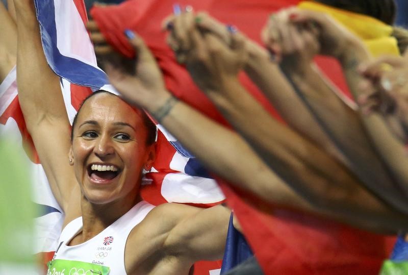 © Reuters. Athletics - Women's Heptathlon 800m