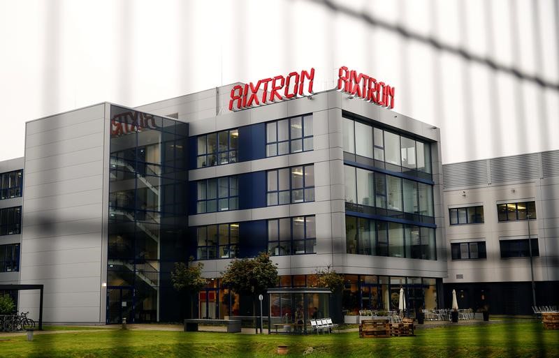 © Reuters. The headquarters of German chip equipment maker Aixtron SE is pictured in Herzogenrath