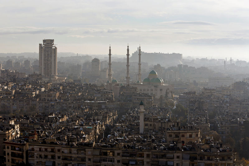 © Reuters. A general view shows Aleppo city