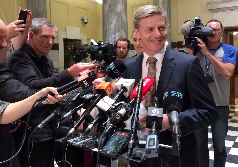 © Reuters. وزير المالية النيوزيلندي يعلن ترشحه لمنصب رئيس الوزراء بعد استقالة كي