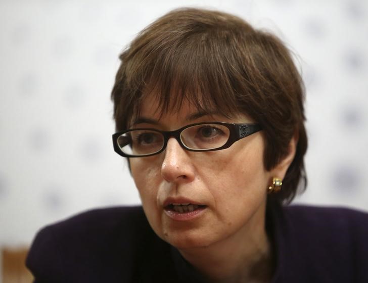 © Reuters. Yudayeva, first deputy chairwoman of the Central Bank of Russia, speaks in Moscow
