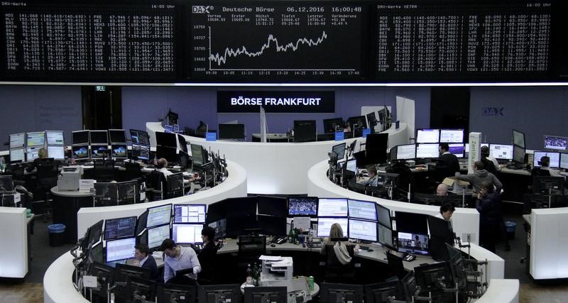 © Reuters. الأسهم الأوروبية ترتفع مدعومة بمكاسب قوية للبنوك الايطالية