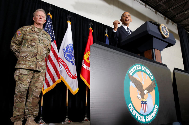 © Reuters. Obama visits MacDill Air Force Base in Tampa, Florida