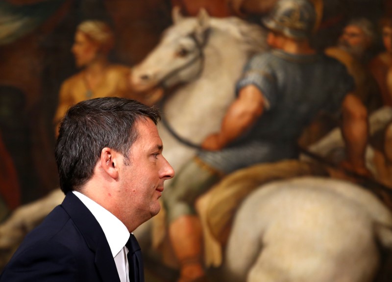 © Reuters. RENZI QUITTERAIT SON POSTE VENDREDI