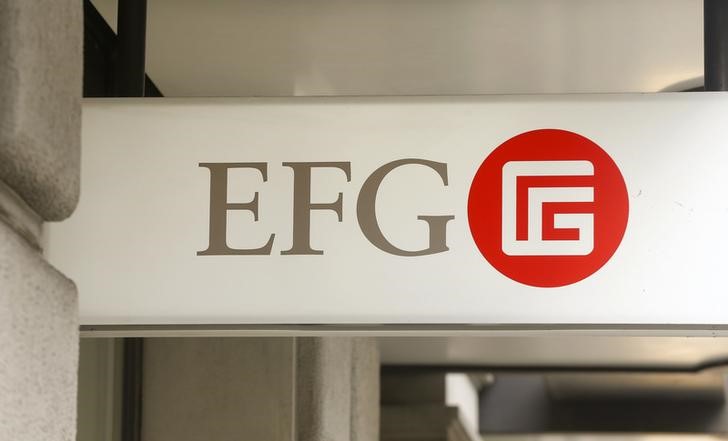 © Reuters. Logo of Swiss bank EFG International is seen in Zurich