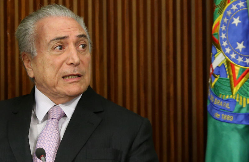 © Reuters. Presidente Michel Temer durante encontro com líderes políticos no Palácio do Planalto, Brasília