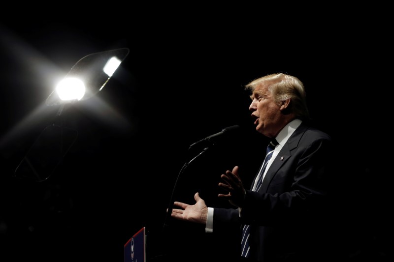 © Reuters. Presidente eleito dos Estados Unidos, Donald Trump, durante evento em Michigan