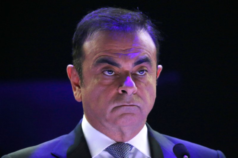 © Reuters. Carlos Ghosn, Chairman and CEO of the Renault-Nissan Alliance, attends the company's annual shareholder meeting in Paris