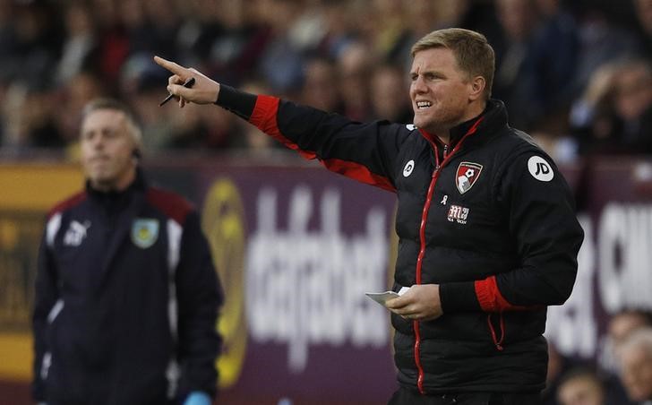 © Reuters. Bournemouth manager Eddie Howe