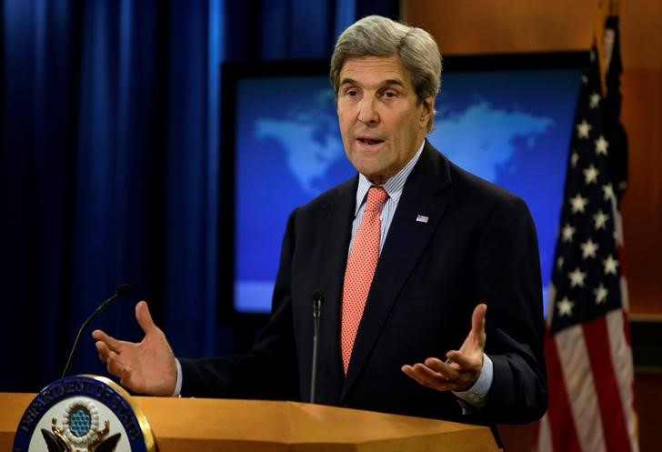 © Reuters. Kerry faz declaração sobre Síria em Washington