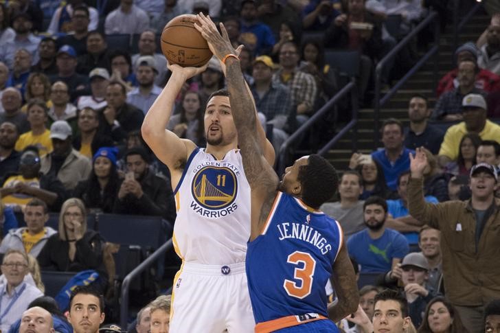 © Reuters. NBA: New York Knicks at Golden State Warriors