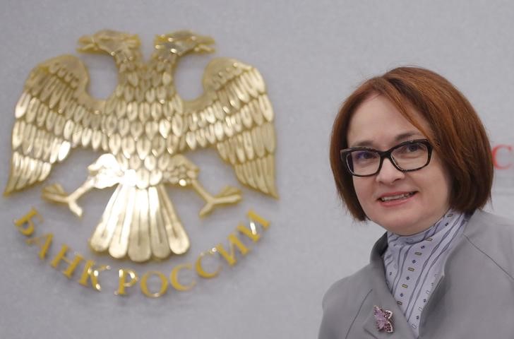 © Reuters. Russian central bank governor Nabiullina attends a news conference in Moscow