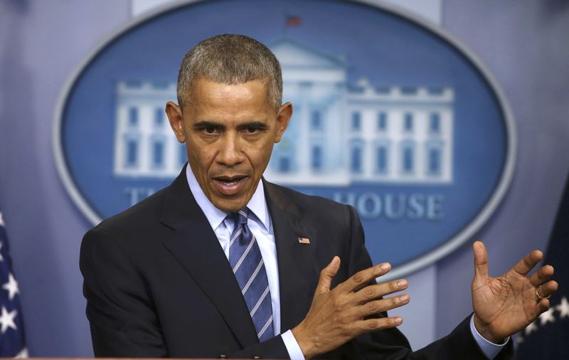 © Reuters. US President Barack Obama participates in last news conference of 2016 at the White House before leaving for annual Christmas holiday