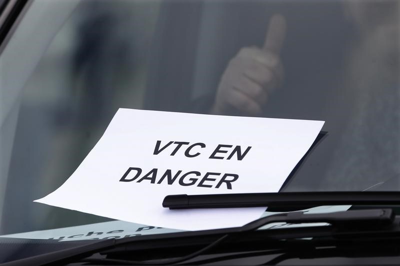 © Reuters. REGAIN DE TENSION ENTRE VTC ET CHAUFFEURS UBER