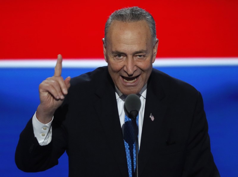 © Reuters. U.S. Senator Charles Schumer speaks on the second day of the Democratic National Convention in Philadelphia