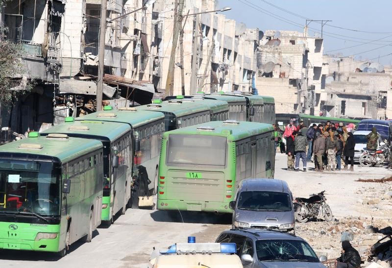 © Reuters. مجلس الأمن يصوت الاثنين على مشروع قرار لمراقبة عمليات الإجلاء من حلب