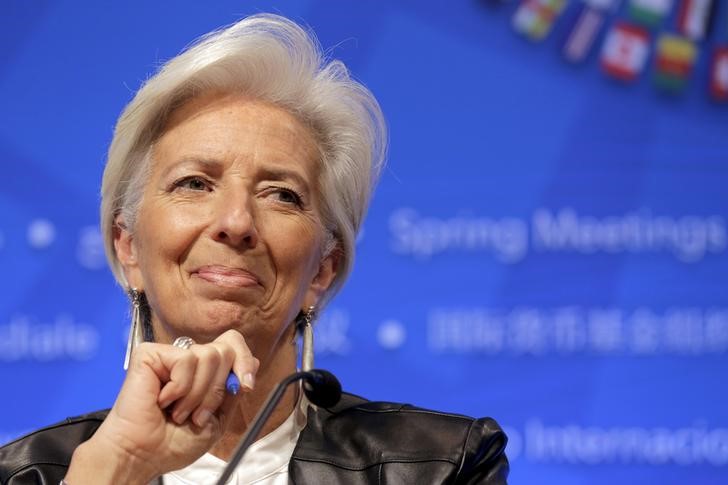© Reuters. Глава МВФ Кристин Лагард на пресс-конференции в Вашингтоне