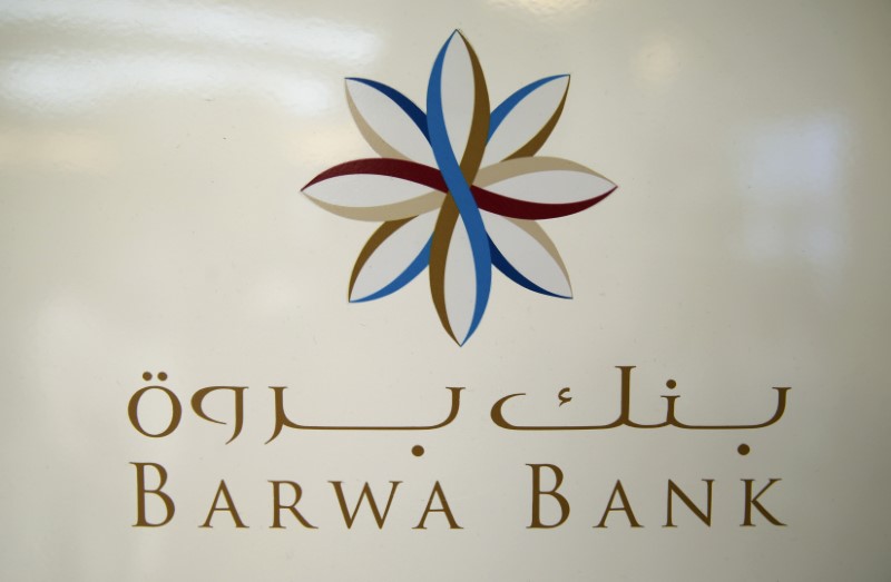 © Reuters. The logo of Barwa Bank is seen on its building in Doha