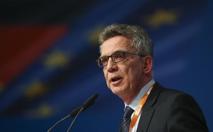 © Reuters. Ministro do Interior da Alemanha, Thomas de Maiziere