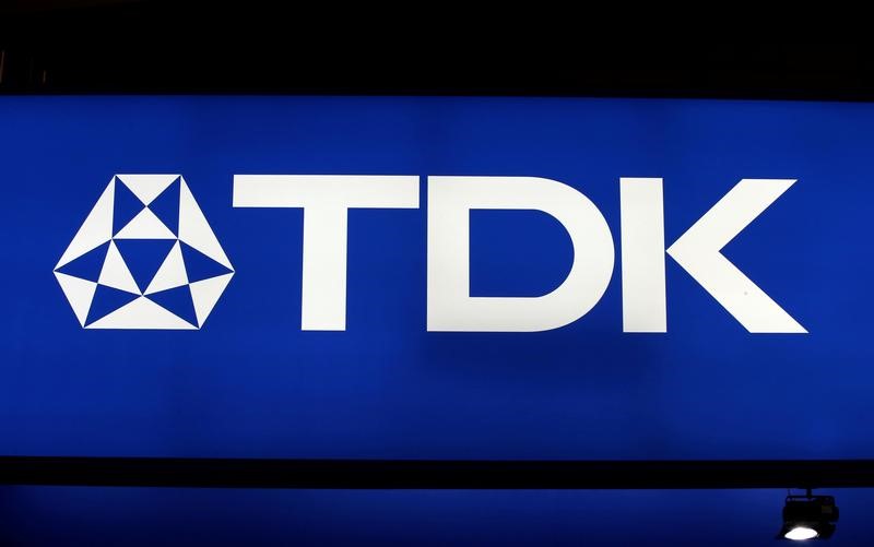© Reuters. Logo of TDK Corp is pictured at CEATEC JAPAN 2016 in Chiba
